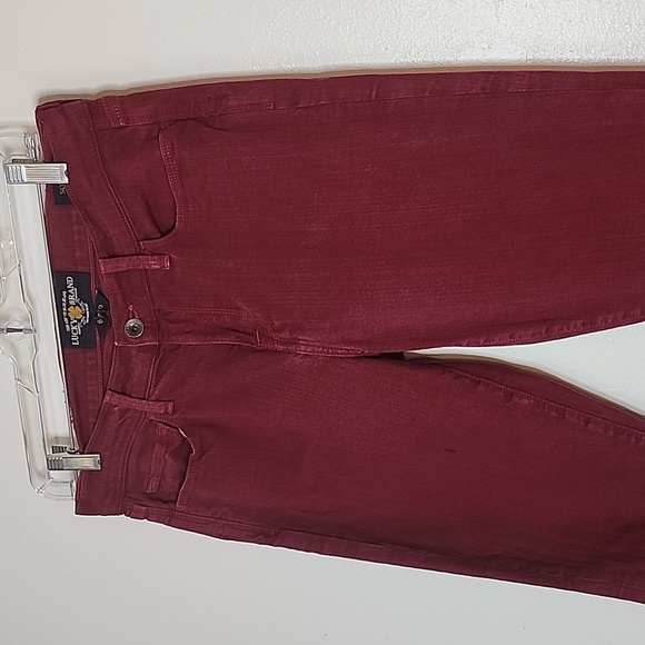 NEW Lucky Brand Sofia Skinny Ankle Velvet Cherry Jeans Winter Denim Bohemian - Picture 11 of 16